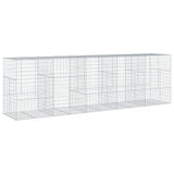 VidaXL Gabione 500x100x150 cm verzinktes Eisen silberfarben
