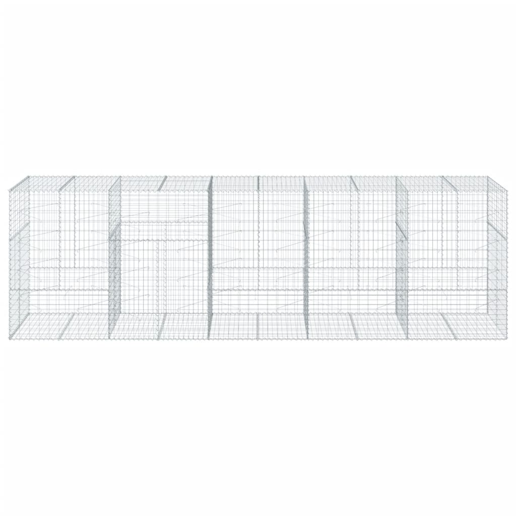 VidaXL Gabione 500x100x150 cm verzinktes Eisen silberfarben