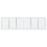 VidaXL Gabione 600x100x150 cm verzinktes Eisen silberfarben