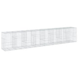 VidaXL Gabione 800x100x150 cm verzinktes Eisen silberfarben