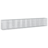 VidaXL Gabione 900x100x150 cm verzinktes Eisen silberfarben