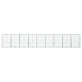 VidaXL Gabione 900x100x150 cm verzinktes Eisen silberfarben