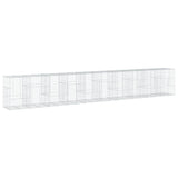 VidaXL Gabione 1000x100x150 cm verzinktes Eisen silberfarben
