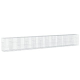 VidaXL Gabione 1100x100x150 cm verzinktes Eisen silberfarben