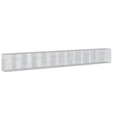 VidaXL Gabione 1200x100x150 cm verzinktes Eisen silberfarben