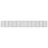 VidaXL Gabione 1200x100x150 cm verzinktes Eisen silberfarben
