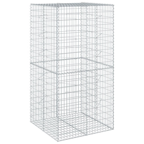 Vidaxx Gabione 100x100x200 cm verzinktes Eisen silberfarben