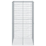 Vidaxx Gabione 100x100x200 cm verzinktes Eisen silberfarben