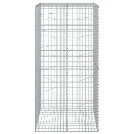 Vidaxx Gabione 100x100x200 cm verzinktes Eisen silberfarben