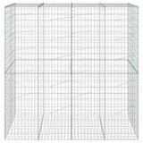 VidaXL Gabione 200x100x200 cm verzinktes Eisen silberfarben
