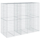 VidaXL Gabione 250x100x200 cm verzinktes Eisen silberfarben
