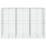 VidaXL Gabione 300x100x200 cm verzinktes Eisen silberfarben
