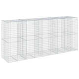 VidaXL Gabione 450x100x200 cm verzinktes Eisen silberfarben