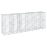 VidaXL Gabione 550x100x200 cm verzinktes Eisen silberfarben