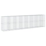 VidaXL Gabione 750x100x200 cm verzinktes Eisen silberfarben