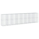 VidaXL Gabione 800x100x200 cm verzinktes Eisen silberfarben