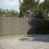 VidaXL Gabione 850x100x200 cm verzinktes Eisen silberfarben