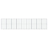 VidaXL Gabione 900x100x200 cm verzinktes Eisen silberfarben