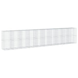 VidaXL Gabione 1000x100x200 cm verzinktes Eisen silberfarben