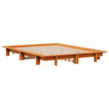 Vidaxl bedframe zonder matras massief grenenhout wasbruin 120x200 cm
