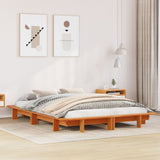 Vidaxl bedframe zonder matras massief grenenhout wasbruin 120x200 cm