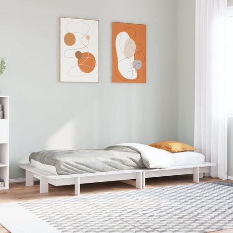 Vidaxl bedframe zonder matras massief grenenhout wit 90x190 cm