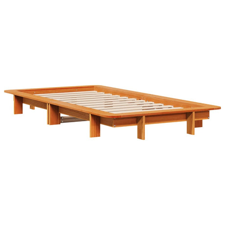 Vidaxl bedframe zonder matras massief grenenhout wasbruin 75x190 cm