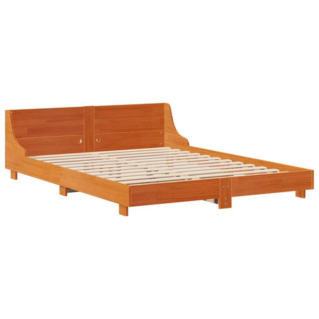 Vidaxl bedframe zonder matras massief grenenhout wasbruin 140x200 cm