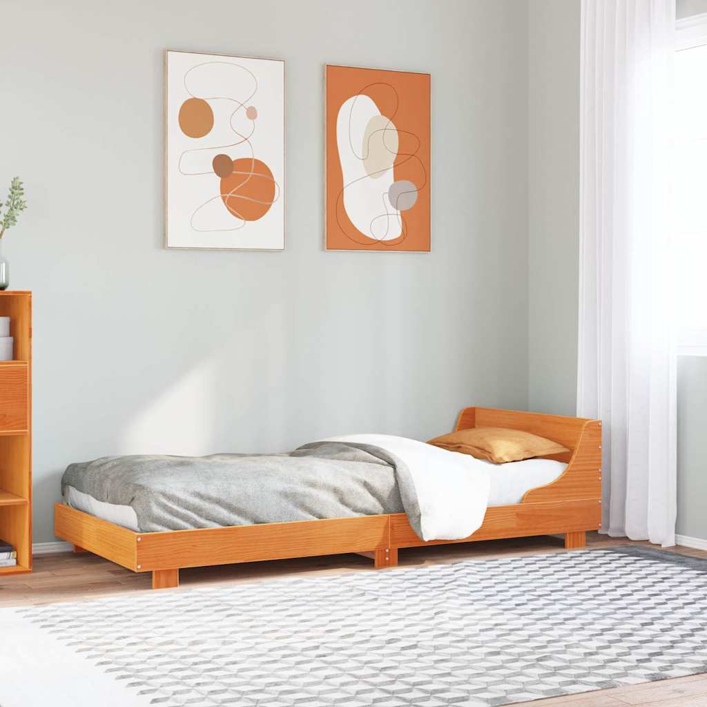 Vidaxl bedframe zonder matras massief grenenhout wasbruin 100x200 cm