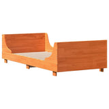 Vidaxl bedframe zonder matras massief grenenhout wasbruin 75x190 cm