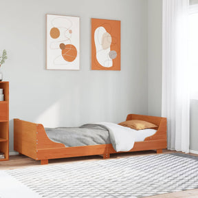Vidaxl bedframe zonder matras massief grenenhout wasbruin 75x190 cm