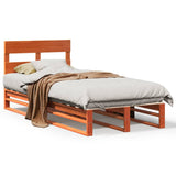 Vidaxl bedframe zonder matras massief grenenhout wasbruin 90x190 cm