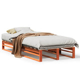 Vidaxl bedframe zonder matras massief grenenhout wasbruin 100x200 cm