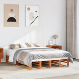 Vidaxl bedframe zonder matras massief grenenhout wasbruin 160x200 cm