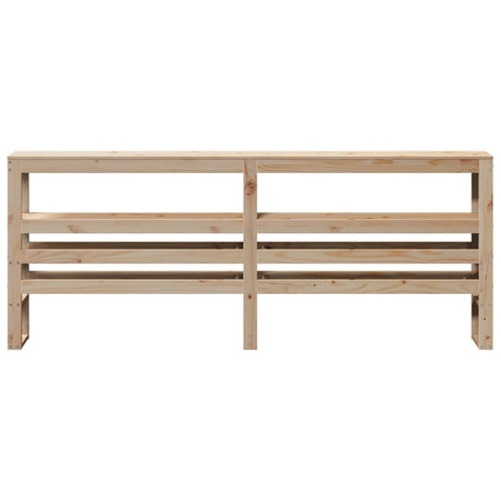 Vidaxl hoofdbord met schappen 180 cm massief grenenhout
