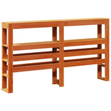 Vidaxl hoofdbord met schappen 160 cm massief grenenhout wasbruin