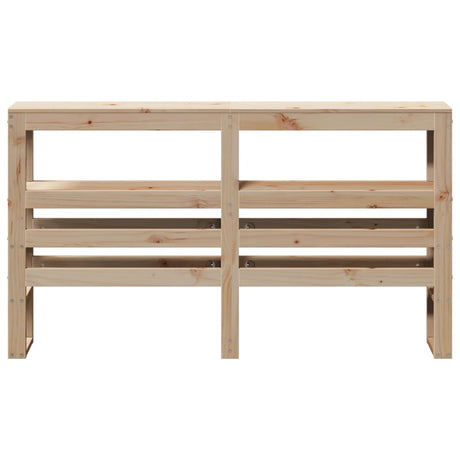 Vidaxl hoofdbord met schappen 140 cm massief grenenhout