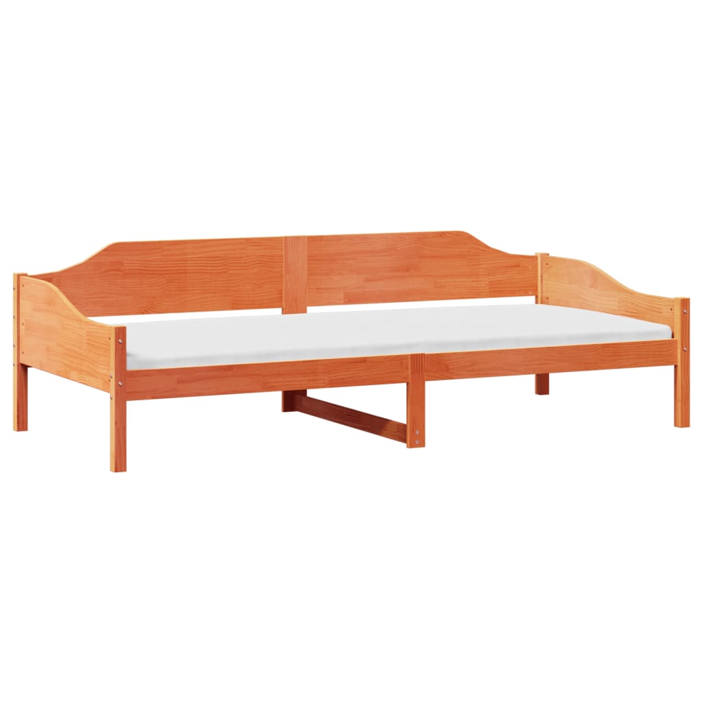 Vidaxl bedframe zonder matras massief grenenhout wasbruin 90x200 cm