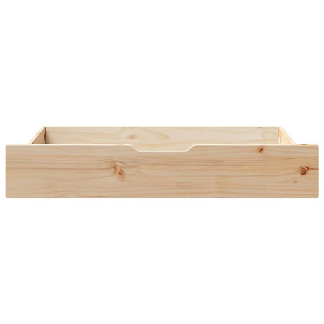 Vidaxx Bettschubladen 2 Stk. mit Rollen 95x55x17 cm massives Kiefernholz