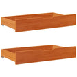 Vidaxxl Bettschubladen 2 Stk. 95x55x17 massives Kiefernholz, braun gewaschen