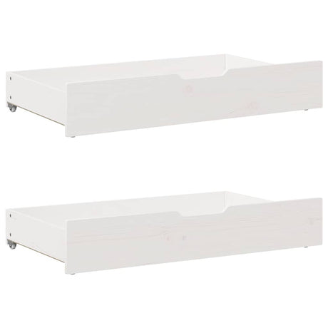 Vidaxx Bettschubladen 2 Stk. 90x55x17 cm Massivholz Kiefer massiv weiß