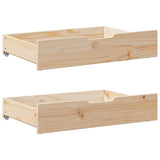 Vidaxx Bettschubladen 2 Stk. mit Rollen 85x55x17 cm massives Kiefernholz