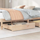 Vidaxx Bettschubladen 2 Stk. mit Rollen 85x55x17 cm massives Kiefernholz