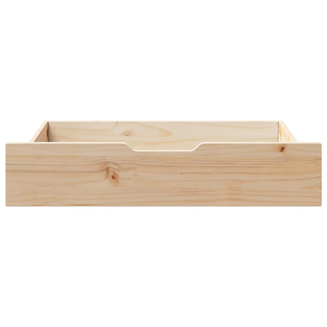 Vidaxx Bettschubladen 2 Stk. mit Rollen 85x55x17 cm massives Kiefernholz