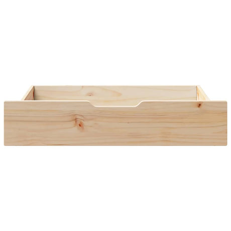 Vidaxx Bettschubladen 2 Stk. mit Rollen 80x55x17 cm massives Kiefernholz