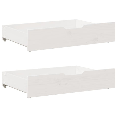 Vidaxx Bettschubladen 2 Stk. 80x55x17 cm Kiefer massiv weiß