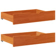 VidaXL Bettschubladen 2 Stk. 80x55x17 massives Kiefernholz, braun gewaschen