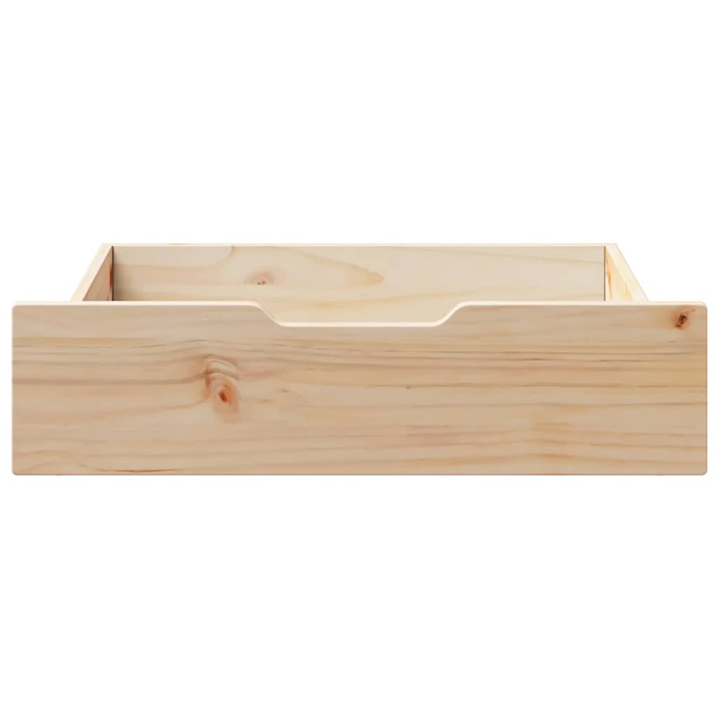 Vidaxx Bettschubladen 2 Stk. mit Rollen 75x55x17 cm massives Kiefernholz