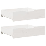 Vidaxx Bettschubladen 2 Stk. 75x55x17 cm Kiefer massiv weiß