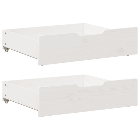 Vidaxx Bettschubladen 2 Stk. 75x55x17 cm Kiefer massiv weiß